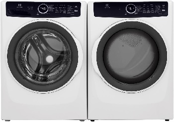 Front view of a Electrolux washer and dryer set